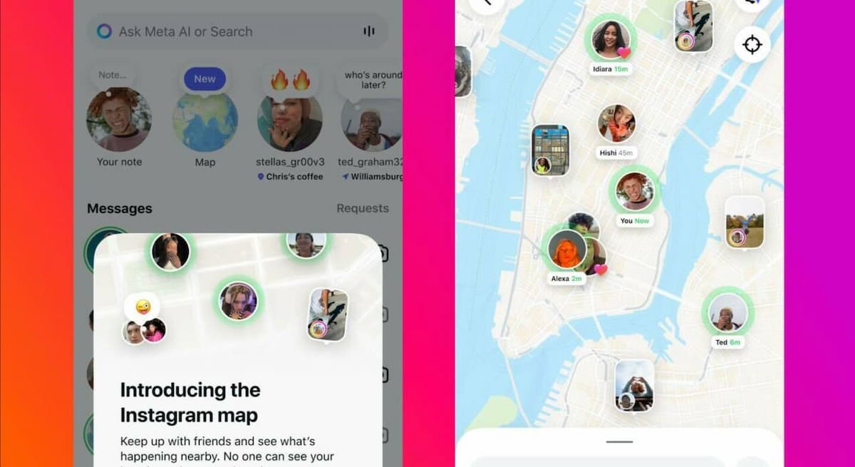 Instagram lancia la funzione Mappa in Italia