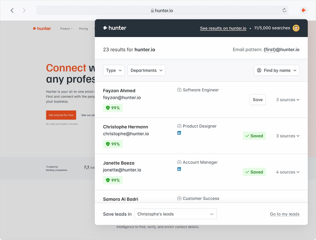 Come trovare l’email di chiunque in pochi secondi con Hunter.io