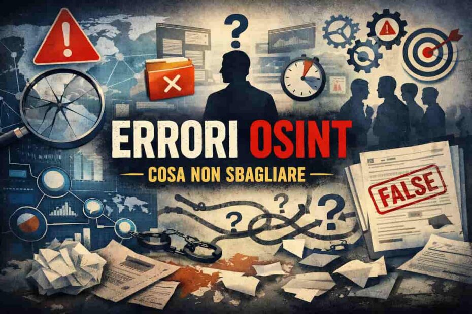 Errori Osint cosa non sbagliare